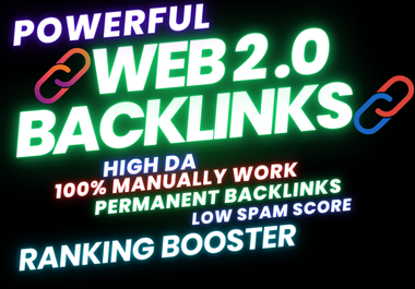 WEB 2.0 backlink 70 high authority powerful permanent linkbuilding SEO backlinks ranking booster