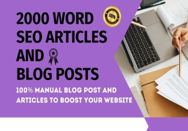 I will write you manual SEO blog posts and articles