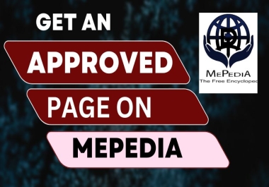 Get an approved page on Mepedia