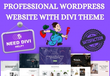 I Will Create Professional Wordpress Website Using Premium DIVI Theme