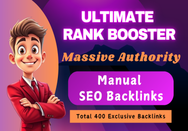 Manually done Ultimate Rank Booster on Google with massive authority best SEO backlinks