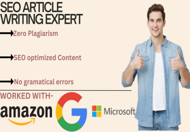I will do SEO article writing,  blog postwriting or contentwriting