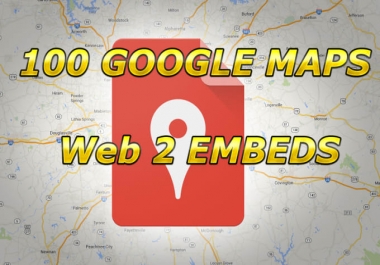 I will embed your google map in 100 web2 sites