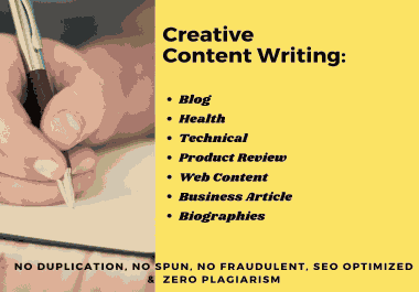 I will Write 1500 or more words SEO informative content for your blog.