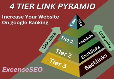 Exclusive 4 Tier Link Pyramid Service Boost Your Site Top Rank on Google