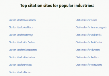 Local Citation business listings building manually 15 link