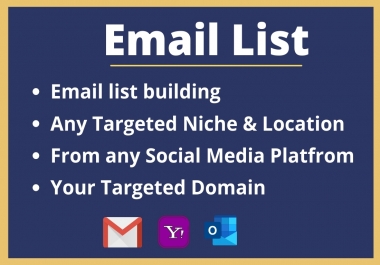 I will collect bulk email list from any targeted location and keyword