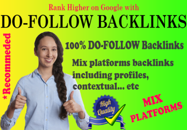 Get 1500 Dofollow Backlinks Mix Platforms,  Increase your Website Visibility & Boost Your SEO