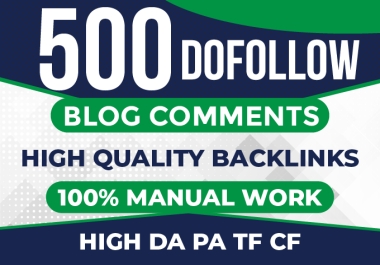I will provide you 500 powerful Dofollow Backlinks on high DA links
