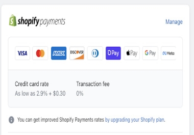 I will activate shopify payment gateway