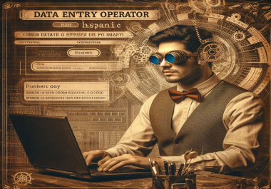 I will be your data entry operator
