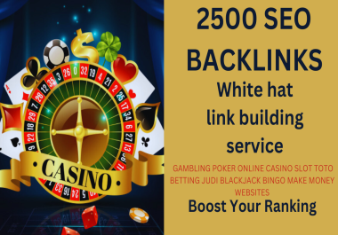 White hat link building service offering 2500 manually built SEO backlinks