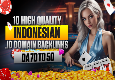 10 High Quality Pure Indonesian. ID websites dofollow Backlinks for Premium Backlinks DA DR 50+