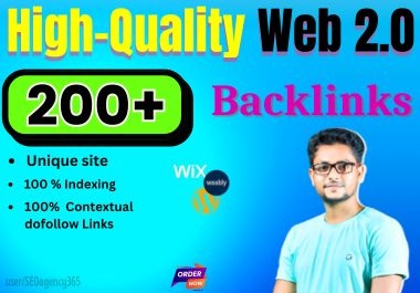 200+ High-Quality Web 2 0 Backlinks Service SEO