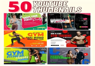 I will create 50 youtube templates editable photoshop