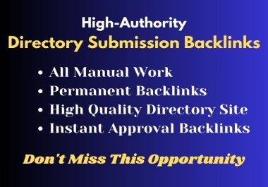 100 High Quality Directory Submission SEO Backlinks