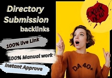 I will manually create 50 directory submission backlinks