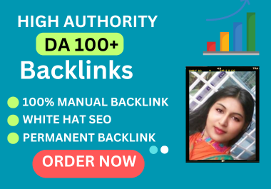 I will build high authority da 100 plus SEO profile backlinks