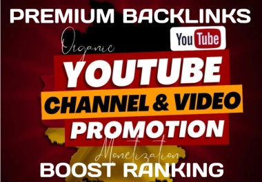 30 Days Unlimited Organic YouTube Video Promotion with SEO-Optimized Backlinks