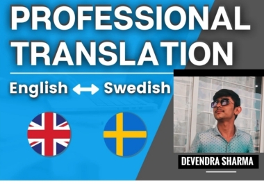 I will translate from english to swedish and from swedish to english