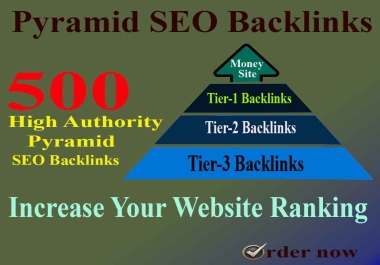 I will provide 500 strong pyramid SEO backlinks to boost your website.