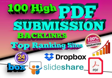 I'll submit content or PDF to the top High quality sites for PDF Backlinks