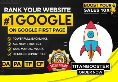 Rank your website on Google 1st Page SEO Link Building for 7 Keywords