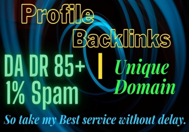 60 Profile Backlinks with High DA 90+
