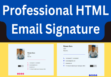 I will create clickable HTML email signature in 1 day