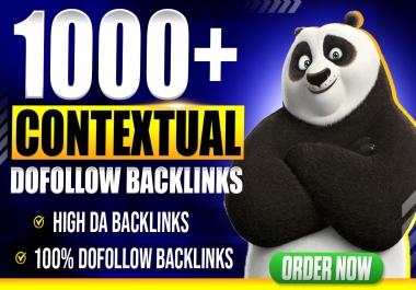 I will make 1000+ contextual DoFollow backlinks for top Google website ranking.