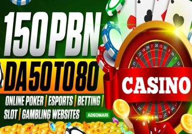 Buy 3 Get 1 Free You Will Get 150 PBN DA 50 to 80 Online Poker Betting Slot Gambling Websites