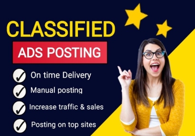 I Will Do High Authority Classified Ads Posting on Top Site