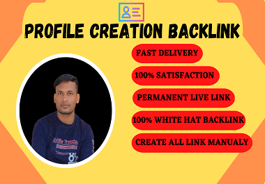 I will provide HQ 80+DA 50 social media profile creation SEO backlinks.