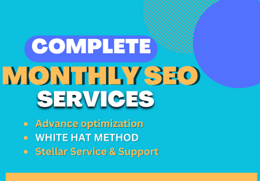 Monthly SEO service for top google rankings