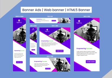 I will design animated HTML5 banner ads for google ads