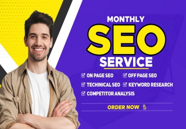 I will do complete white hat monthly SEO service to rank your website
