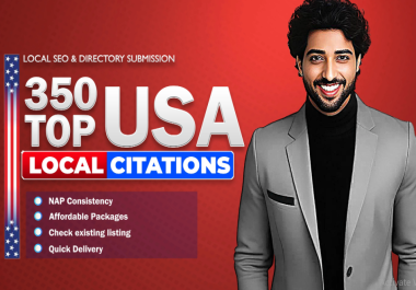 I will boost your local SEO with 350 USA citations for top rankings