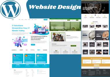 I will create modern responsive business wordpress website design