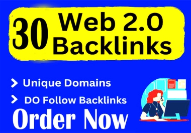 make 30 SEO links web 2 0 properties