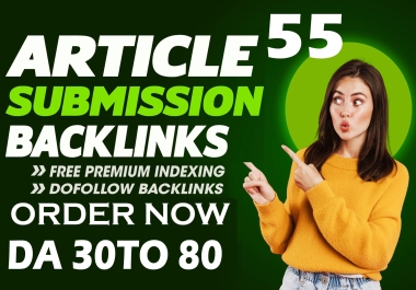 55 Article Submissions Contextual Backlinks