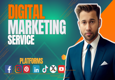 I will do Digital Marketing Service for your 3 Platforms with 7 Post Design