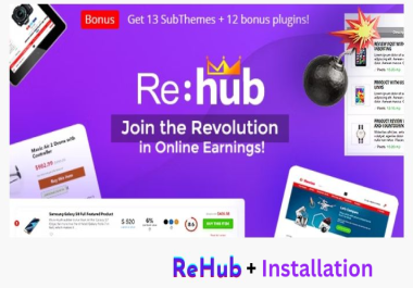 ReHub Wordpress Affiliate Theme & Plugins Latest Version + Installation