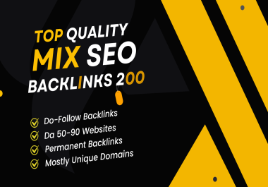 I'll Make 200 Mix Seo Backlinks With High DA Dofollow Backlinks