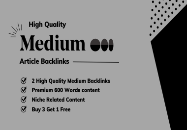 Write and Publish 2 article on Medium with high quality 600 words content