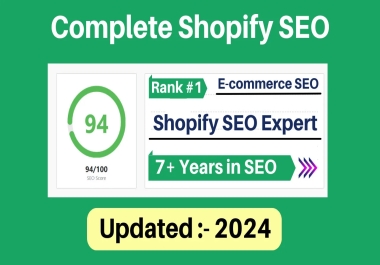 I will be your shopify SEO expert to boost your rankings