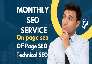 Provide monthly website SEO service for google top ranking