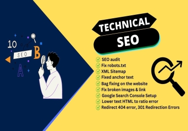 I will do a technical SEO audit of your website and Fix