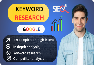 I will do target keyword Research and Competitor Analysis for 10