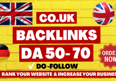 I will Make 50 Powerful CO UK Domain Contextual Backlinks On DA 50+ Sites