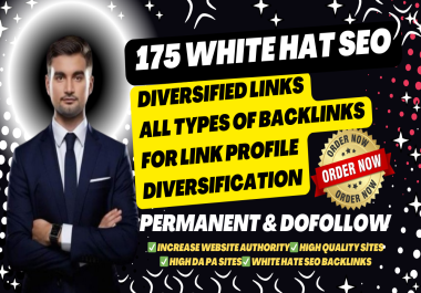 White Hat SEO Strategy Top-Tier SEO Service 175+ DA50+ Backlinks for Ranking Improvement